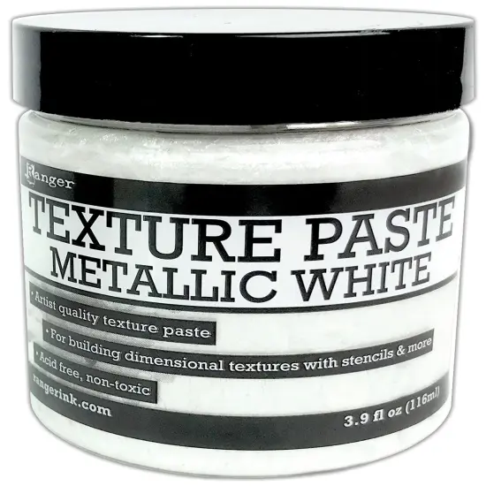 Ranger Texture Paste 3.9oz-Metallic White {1}