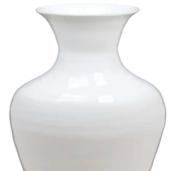 Uniquewise Tall Floor Vase, 37 Inch Bamboo Vase, Modern Vase for Dining, Living Room, Entryway, Large Flower Holder, Classic Floor Vase for Home Decor White {4}