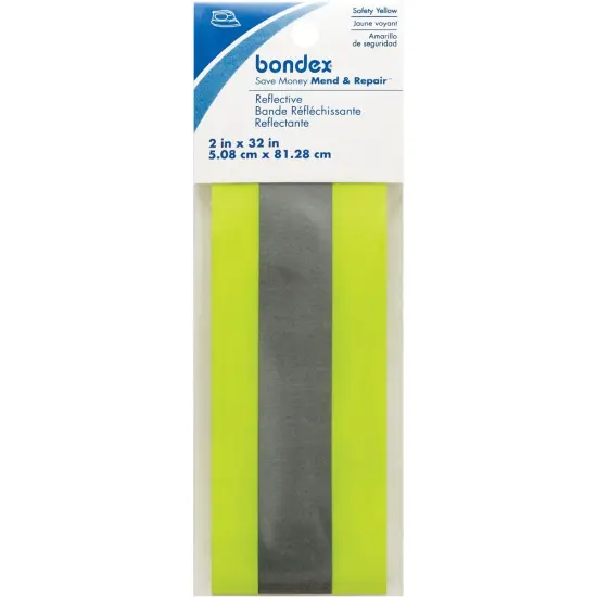 Multipack of 24 - Bondex Iron-On Fluorescent Reflective Tape 2"X32"-Yellow {2}