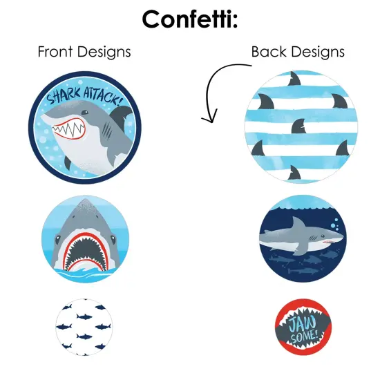 Big Dot of Happiness Shark Zone - Jawsome Shark Party or Birthday Party Decor and Confetti - Terrific Table Centerpiece Kit - Set of 30 {7}