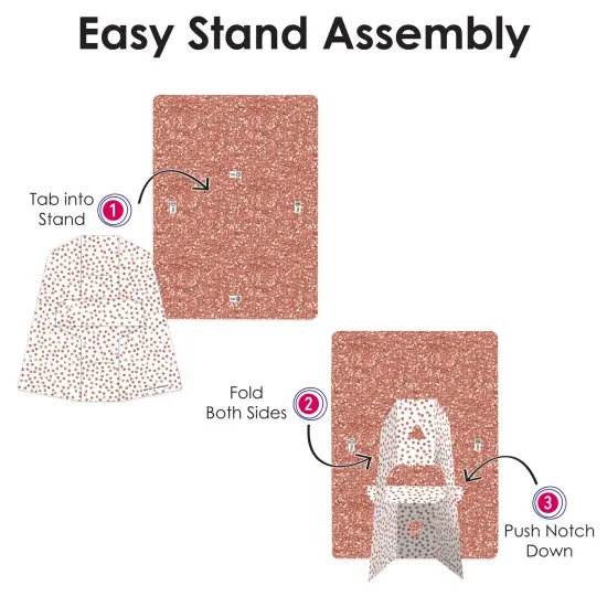 Big Dot of Happiness Rose Gold Grad - Graduation Party 4x6 Picture Display - Paper Photo Frames - Set of 12 {7}