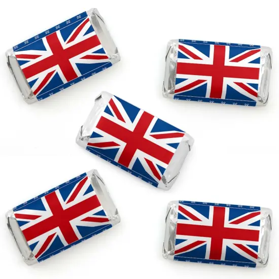 Big Dot of Happiness Cheerio, London - Mini Candy Bar Wrapper Stickers - British UK Party Small Favors - 40 Count {1}