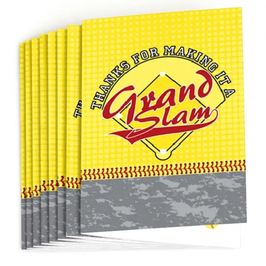 Big Dot of Happiness Grand Slam - Fastpitch Softball - Birthday Party or Baby Shower Thank You Cards (8 count) {3}