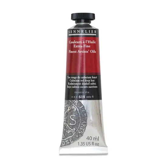 Sennelier Artists' Extra Fine Oil Paint - Cadmium Red Deep Hue, 40 ml tube {2}