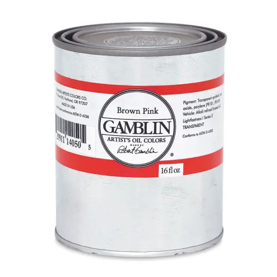 Gamblin Artist's Oil Color - Brown Pink, 16 oz Can {1}