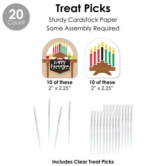 Big Dot of Happiness Happy Kwanzaa Heritage Holiday Party Favors and Cupcake Kit - Fabulous Favor Party Pack - 100 Pieces {7}