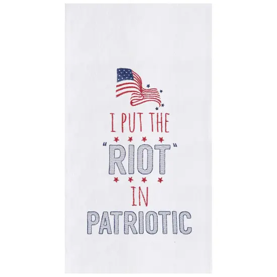 July 4th "Patriotic" Cotton Kitchen Dishtowel {1}