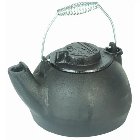 Lehman's Classic Cast Iron Teakettle Attached Lid Stay Cool Handle 2 Quart {1}