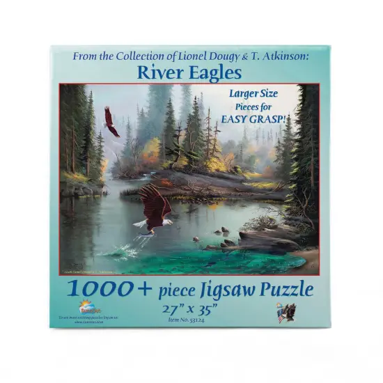 Sunsout River Eagles 1000 pc Large Pieces Jigsaw Puzzle 53124 {4}