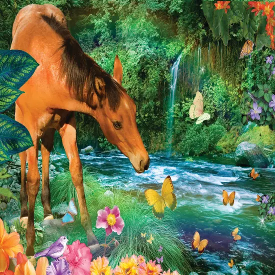 Sunsout Little Brown Horse 500 pc Jigsaw Puzzle 48450 {1}