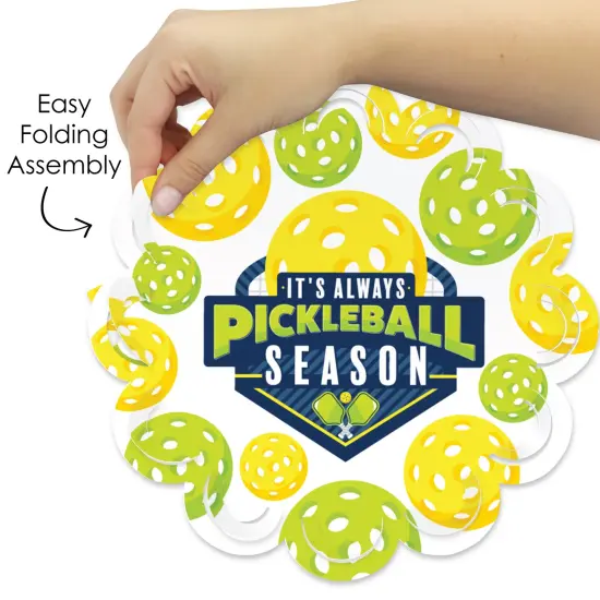 Big Dot of Happiness Let's Rally - Pickleball - Birthday or Retirement Party Round Table Decorations - Paper Chargers - Place Setting For 12 {6}