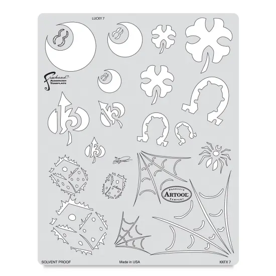 Iwata Artool Freehand Template - Kustom Kulture Lucky 7 {2}