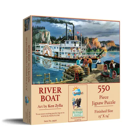 Sunsout Riverboat 550 pc Jigsaw Puzzle 39576 {3}