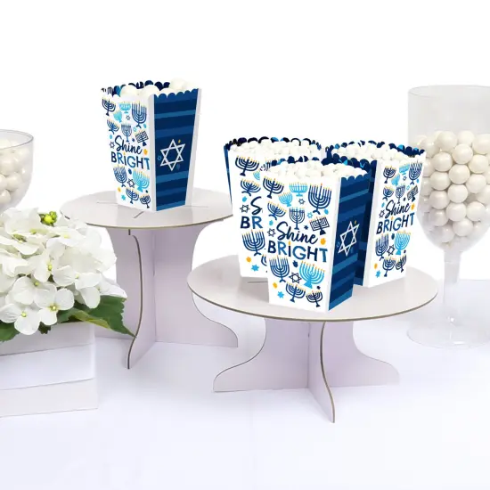 Big Dot of Happiness Hanukkah Menorah - Chanukah Holiday Party Favor Popcorn Treat Boxes - Set of 12 {4}
