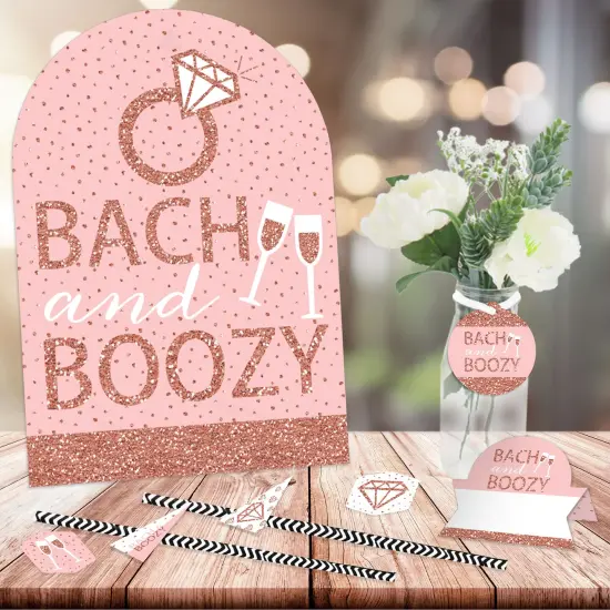 Big Dot of Happiness Bride Squad - DIY Rose Gold Bridal Shower or Bachelorette Party Bach and Boozy Signs - Drink Bar Decorations Kit - 50 Pieces {3}
