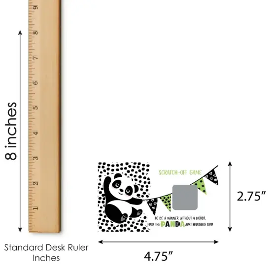 Big Dot of Happiness Party Like a Panda Bear - Baby Shower or Birthday Party Game Scratch Off Cards - 22 Count {7}