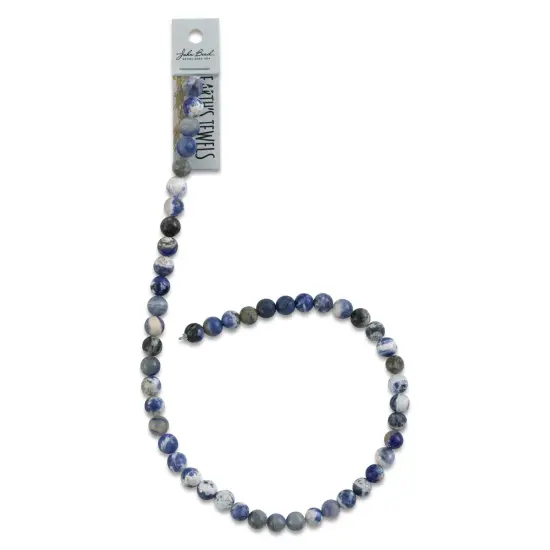 John Bead Earth's Jewels Sodalite Beads - 8 mm, 16" Strand {2}