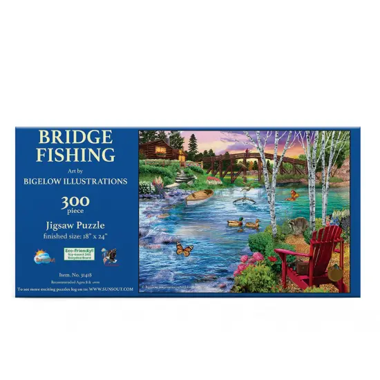 Sunsout Bridge Fishing 300 pc Jigsaw Puzzle 31418 {4}