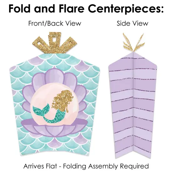 Big Dot of Happiness Let&rsquo;s Be Mermaids - Baby Shower or Birthday Party Decor and Confetti - Terrific Table Centerpiece Kit - Set of 30 {6}