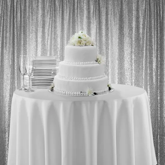 Lann's Linens (Set of 4) Sequin Photography Backdrop Curtains - 2ft x 8ft Tall Glitter Background&nbsp;Panels for Wedding, Party or Photo Booth {6}