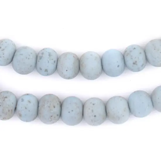 The Bead Chest&reg; Ancient Style Java Glass Beads, 24+ Inch Strand, 11mm Beads, Available in 13 Colors Green {5}