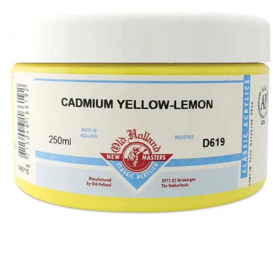 Old Holland New Masters Classic Acrylics - Cadmium Yellow Lemon, 250 ml jar {2}