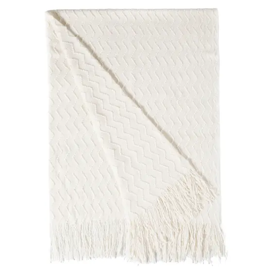 Decorative Throw Blanket - 50x60in Soft Knit with Delightful Fringe Edges for a Sophisticated and Cozy Touch to Your Living Space Lightweight, Breathable, Easy Care, Versatile, All-Season, Ideal for Lounging, Gifting Blue {11}