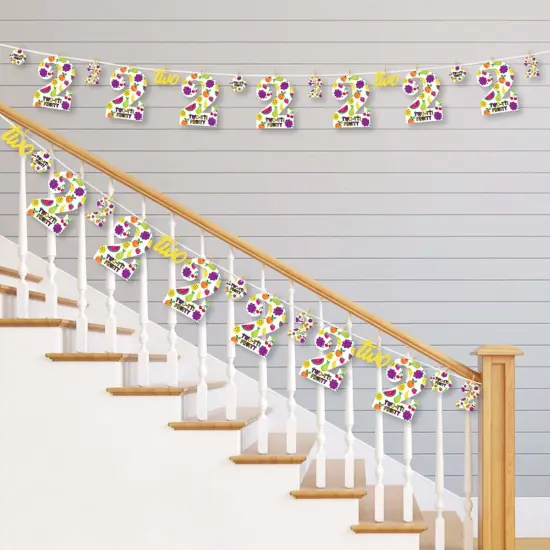 Big Dot of Happiness 2nd Birthday TWO-tti Fruity - Frutti Summer Second Birthday Party DIY Decorations - Clothespin Garland Banner - 44 Pieces {3}