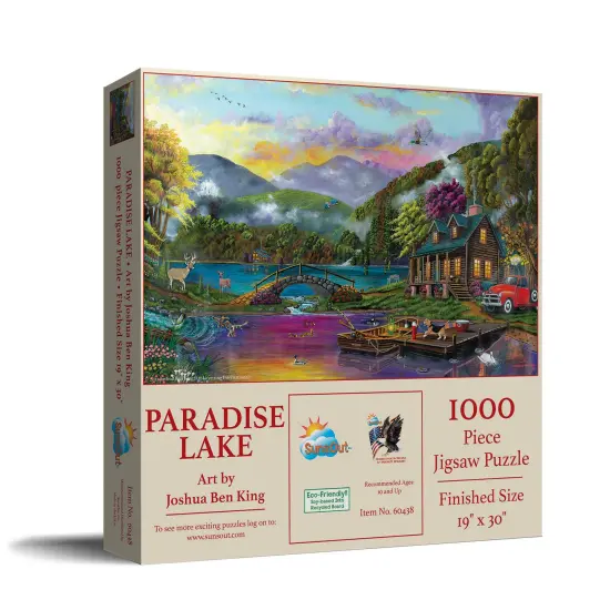 Sunsout Paradise Lake 1000 pc Jigsaw Puzzle 60438 {3}