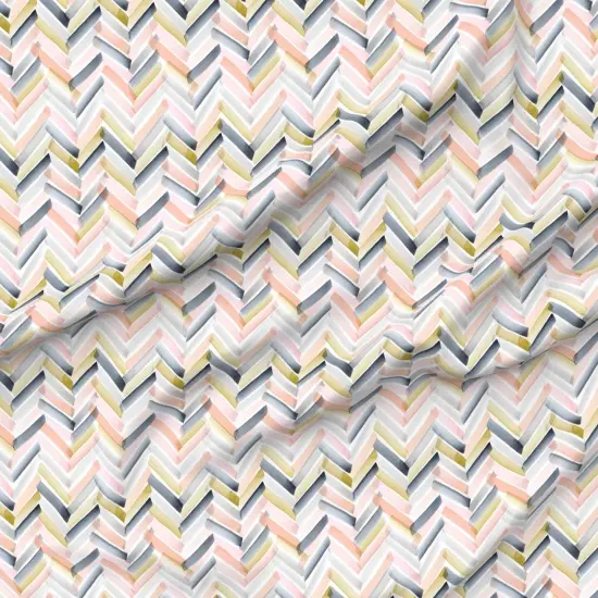 Various Fabrics by the Yard or Fat Quarter Chevron Blush Navy Pink Stripe Gray Mustard Modern Watercolor Herringbone Geometric Custom Printed Fabric by Spoonflower {6}