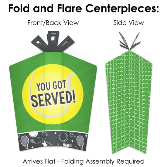 Big Dot of Happiness You Got Served - Tennis - Baby Shower or Tennis Ball Birthday Party Decor and Confetti - Terrific Table Centerpiece Kit 30 Ct {6}