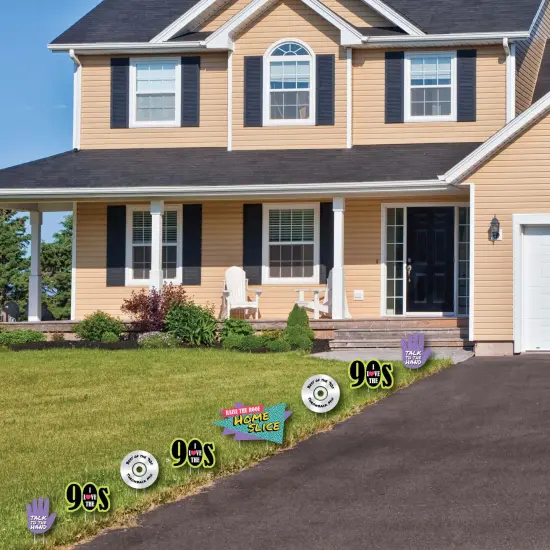 Big Dot of Happiness 90's Throwback - Yard Sign & Outdoor Lawn Decorations - 1990s Party Yard Signs - Set of 8 {3}