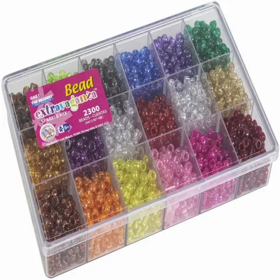 The Beadery Bead Extravaganza Bead Box Kit 19.75oz-All Sparkle {2}