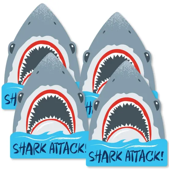 Big Dot of Happiness Shark Zone - Shark Decorations DIY Jawsome Party or Birthday Party Essentials - Set of 20 {3}