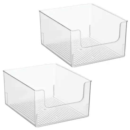 mDesign Office Plastic Storage Organizer Bin with Open Dip Front {5}