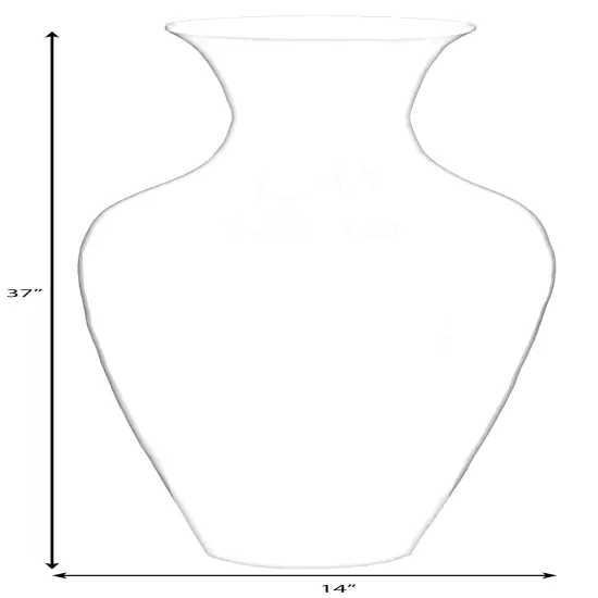 Uniquewise Tall Floor Vase, 37 Inch Bamboo Vase, Modern Vase for Dining, Living Room, Entryway, Large Flower Holder, Classic Floor Vase for Home Decor White {5}