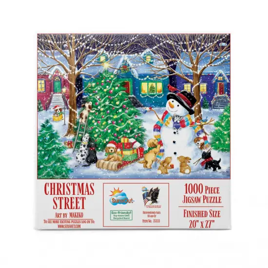 Sunsout Christmas Street 1000 pc Christmas Jigsaw Puzzle 35333 {4}