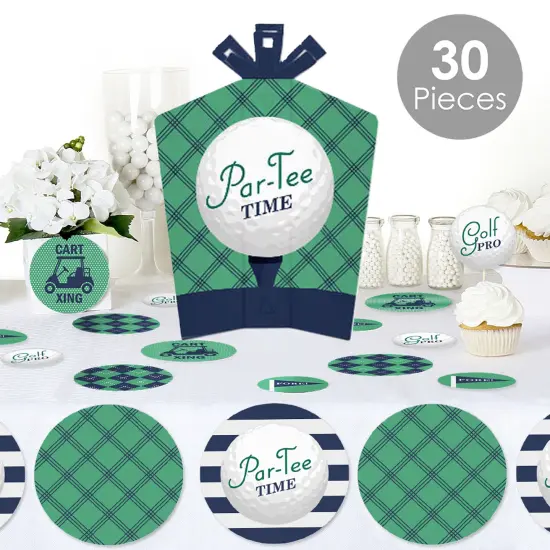 Big Dot of Happiness Par-Tee Time - Golf - Birthday or Retirement Party Decor and Confetti - Terrific Table Centerpiece Kit - Set of 30 {3}