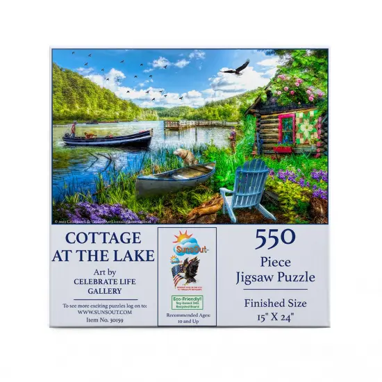 Sunsout Cottage at the Lake 550 pc Jigsaw Puzzle 30159 {3}