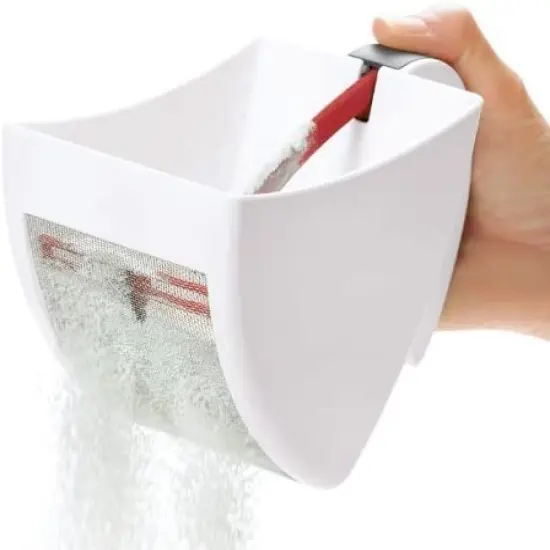 Cuisipro Plastic Scoop and Sift Flour Sifter 3 Cups Hangs on Bowl {5}