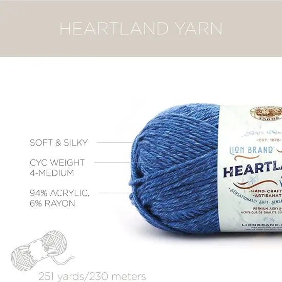 (Pack of 3) Lion Brand Heartland Yarn-Wolf Trap {4}