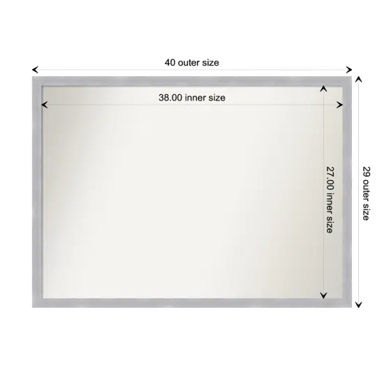 Amanti Art Non-Beveled Wall Mirror, Grace Brushed Gold Narrow Frame Grace Brushed Nickel Narrow Frame {1}