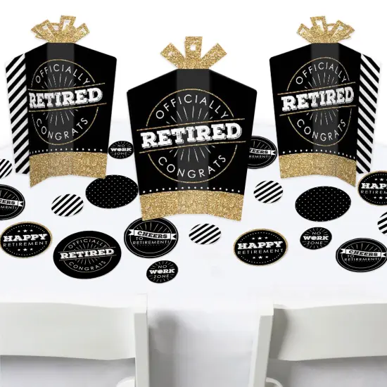 Big Dot of Happiness Happy Retirement - Retirement Party Decor and Confetti - Terrific Table Centerpiece Kit - Set of 30 {1}