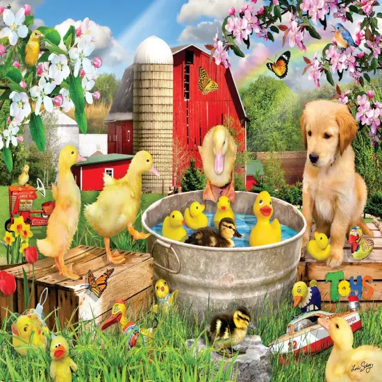 Sunsout Bathtub toys 500 pc Jigsaw Puzzle 35223 {1}