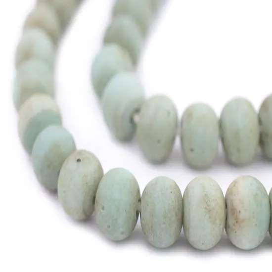 The Bead Chest&reg; Ancient Style Java Glass Beads, 24+ Inch Strand, 11mm Beads, Available in 13 Colors Green {7}