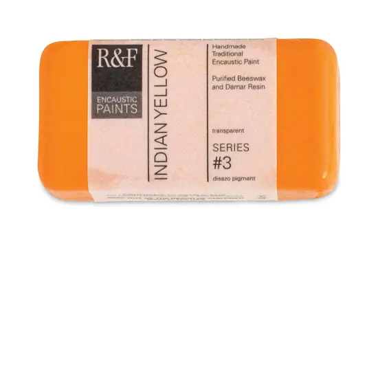 R&F Encaustic Paint Block - Indian Yellow, 40 ml block {2}