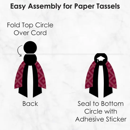 Big Dot of Happiness 30 Piece Maroon Graduation Party Pennant Triangle Banner {7}