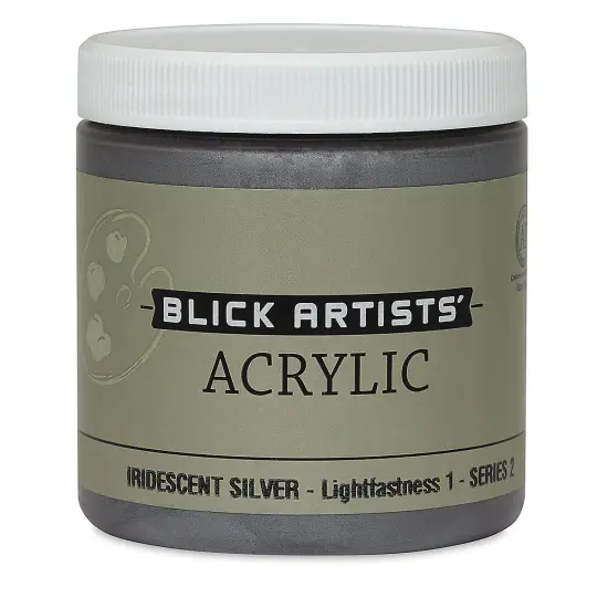 Blick Artists' Acrylic - Iridescent Silver, 8 oz jar {2}