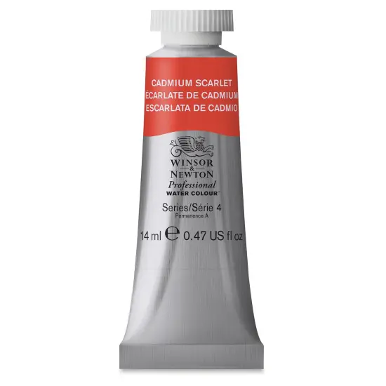Winsor & Newton Professional Watercolor - Cadmium Scarlet, 14 ml tube {2}