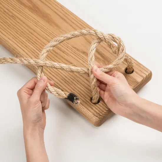 Lehman's Handmade Wooden Tree Swing - Vintage Style Rectangular Seat, 25 x 7.5 inches {5}